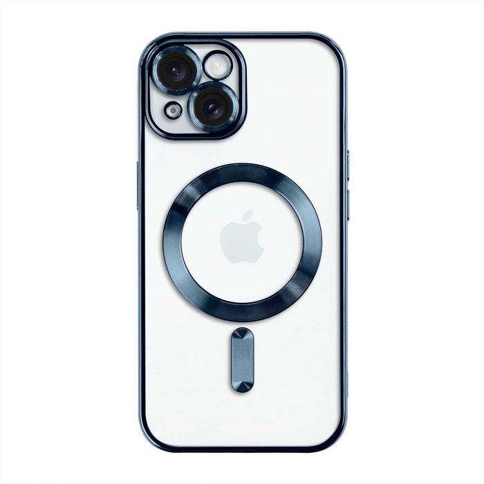 Plecki Silikonowe Etui Iphone 13/14/15Plus Pro Max Magsafe J Niebieski