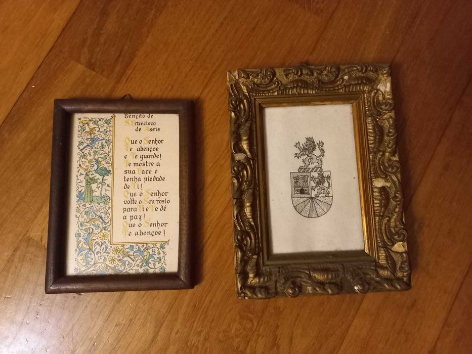 1 quadro brasão com moldura