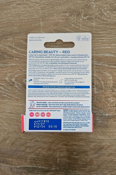 Pomadka do ust Nivea Red