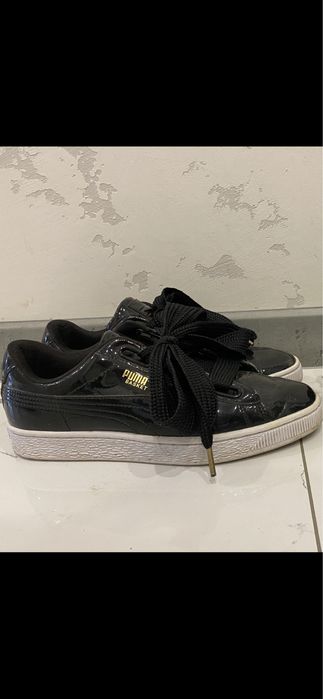 Кроссовки Puma чорні лакові