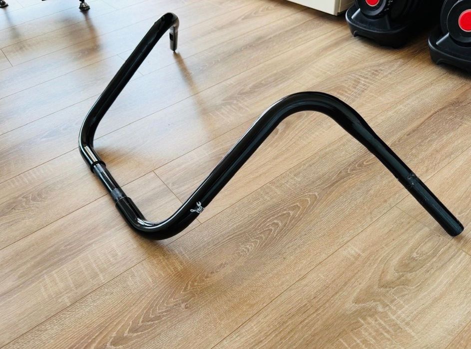 Handlebar BURLY 1 1/4" GORILLA APE HANGERS + Burly Cable/Line Kit 14" Ape Black