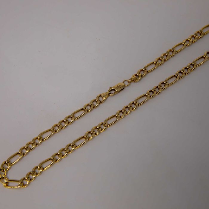 Złoty łańcuszek 585 11,00gram 46cm Figaro 5mm WYSYŁKA GRATIS