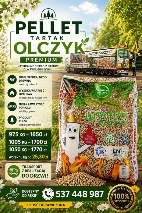 Pellet Pelet Olczyk 1810zł Dabrowa G Zapewniamy Transport HDS Winda!!