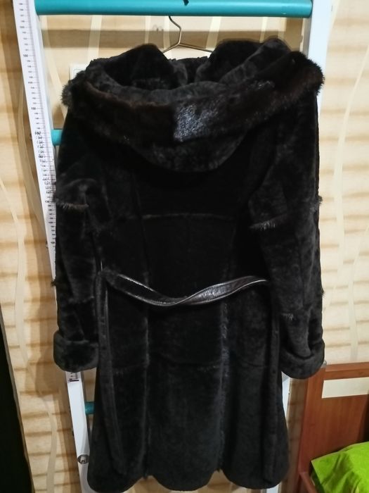 Идеальная мутоновая шубка шоколадного цвета