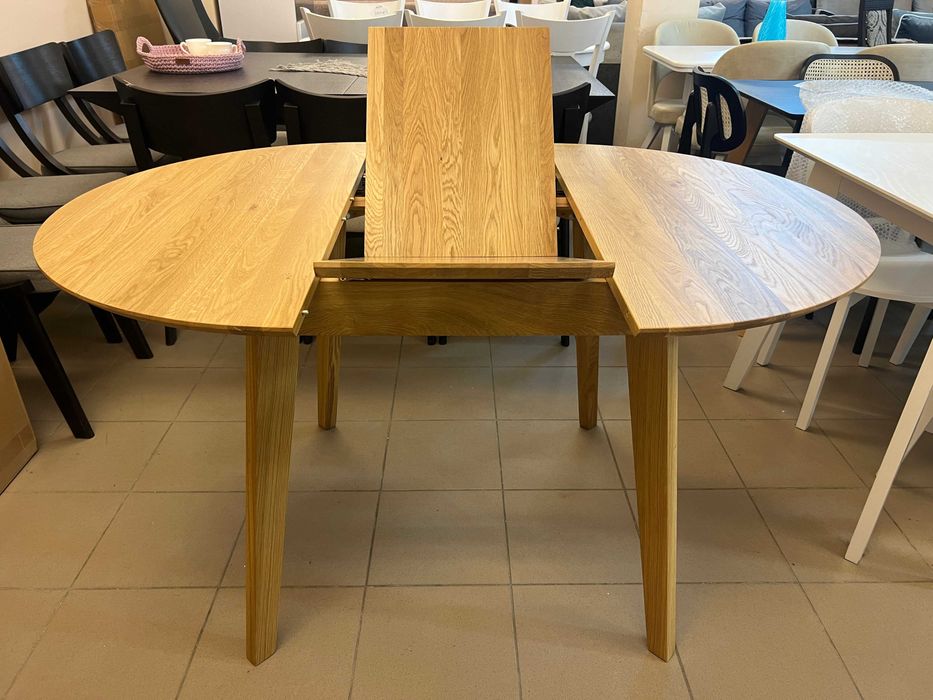 Стіл Соренто Д100+40 кухонний круглий розкладний дубовий на кухню дуб