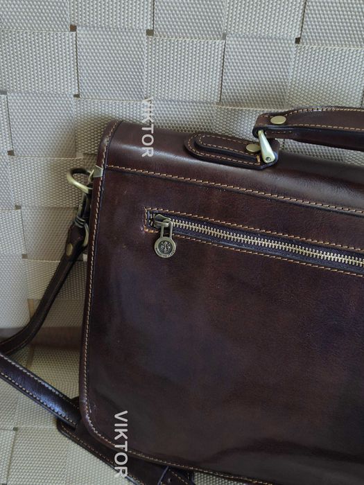 Мужская кожаная сумка портфель VERA PELLE. Италия