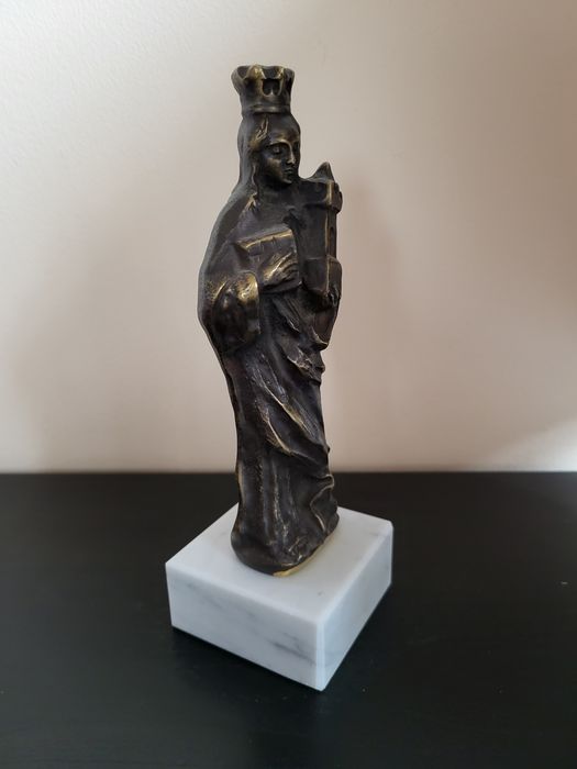 Figurka Św Barbara mosiądź