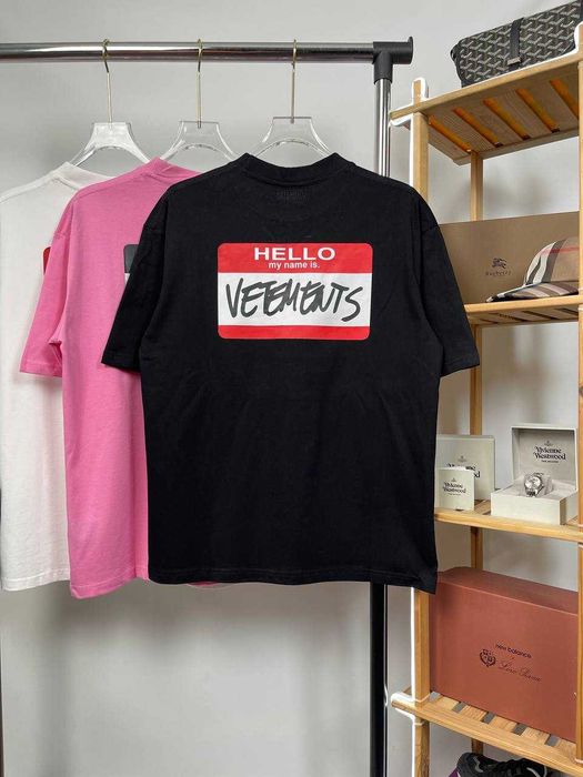 Футболка VETEMENTS "Hello" | Бавовняна Футболка Ветмо ( 2 кольори )
