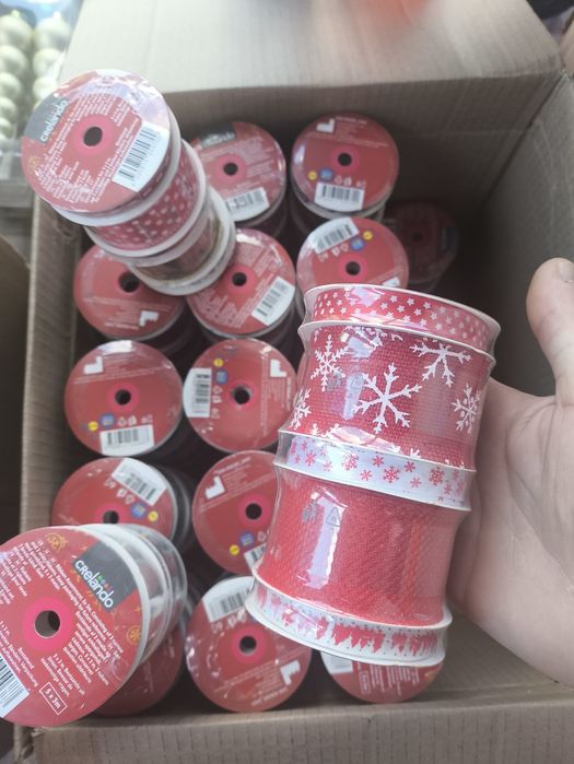 Новорічні іграшки, новорічна стрічка