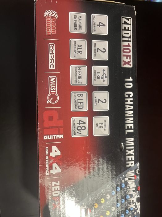 Mesa de mistura mixer + interface audio Allen Heath Zedi 10 FX