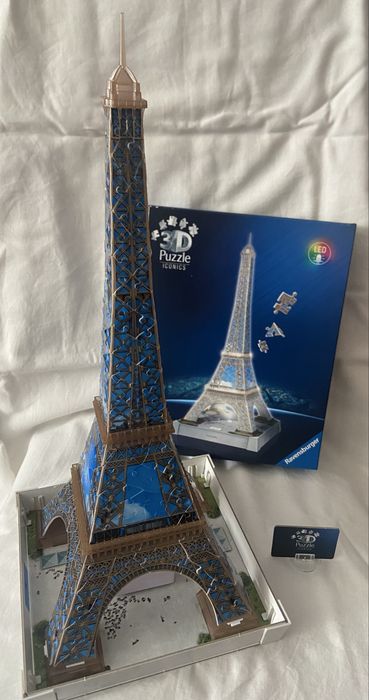 Puzzle 3D Ravensburger Iconics Torre Eiffel – 243 Peças