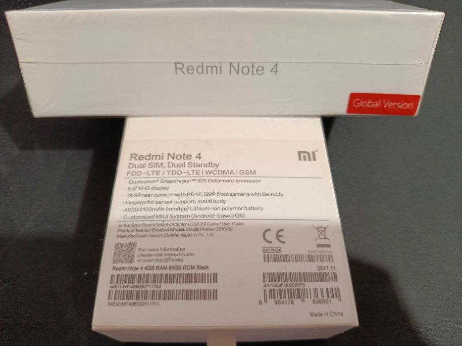 Xiaomi Redmi Note 4 4/64 (Global Version) черный