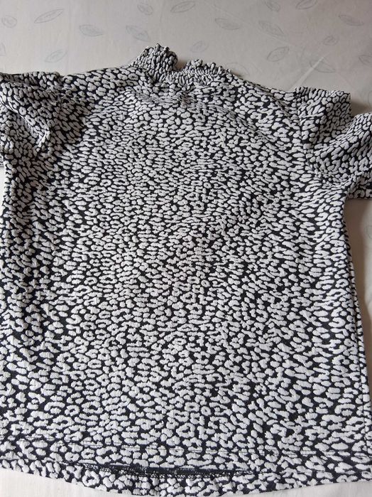 Blusa Zara, preta/branca, Tam S (Portes incluídos)