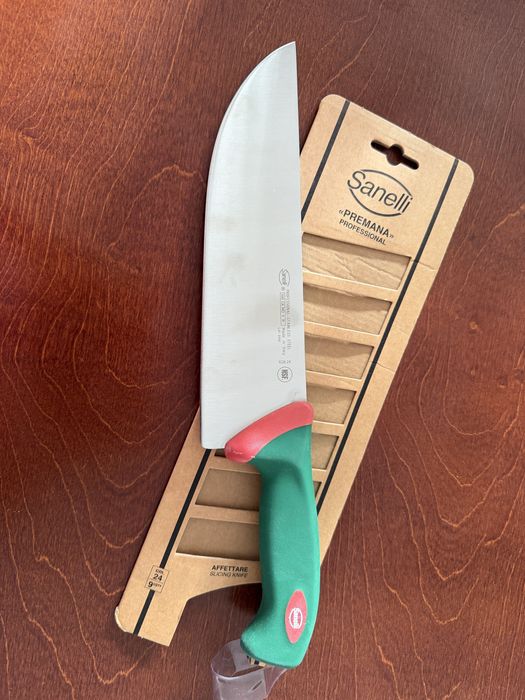 profesjonalny nóż do szatkowania, blatownik, Sanelli 24 cm, 9,5’’