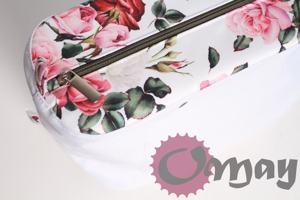 organizer do OBAG STANDARD kwiaty róże dzikie KHAKI 2 kieszenie OMAY