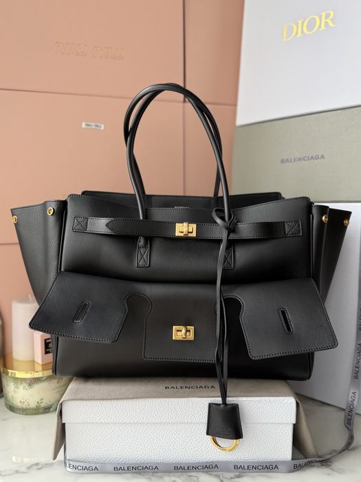 Torebka Balenciaga Bel Air black leather