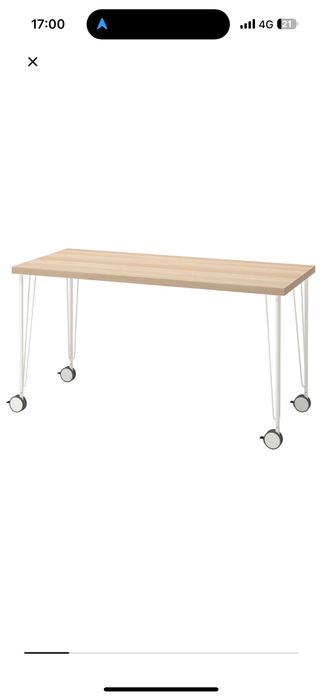 Secretaria 140x60 cm, em wenge (preto/castanho). Nova