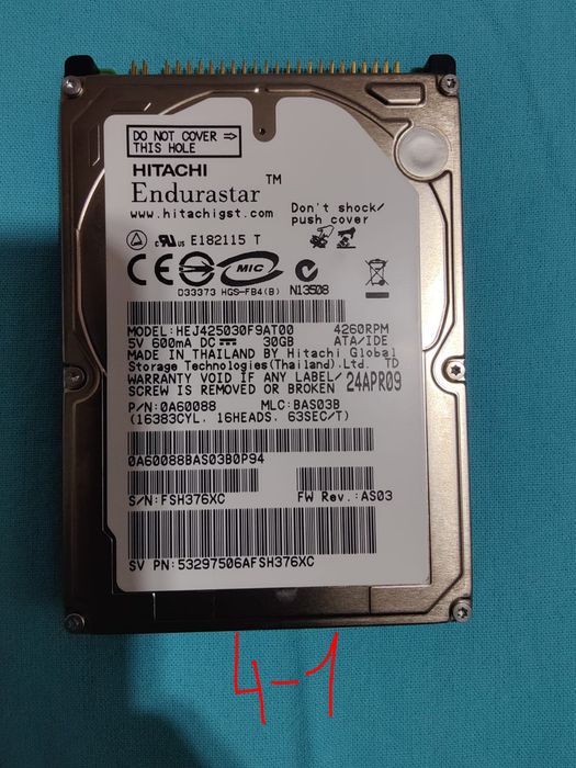 Dysk twardy HDD 30 40 GB IDE PATA Radio RNS 510 Skoda VW Passat Tiguan