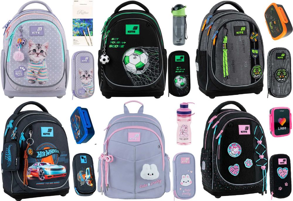 Рюкзак Kite Education SET 724S шкільний набір пенал сумка Pets Pretty Pixel