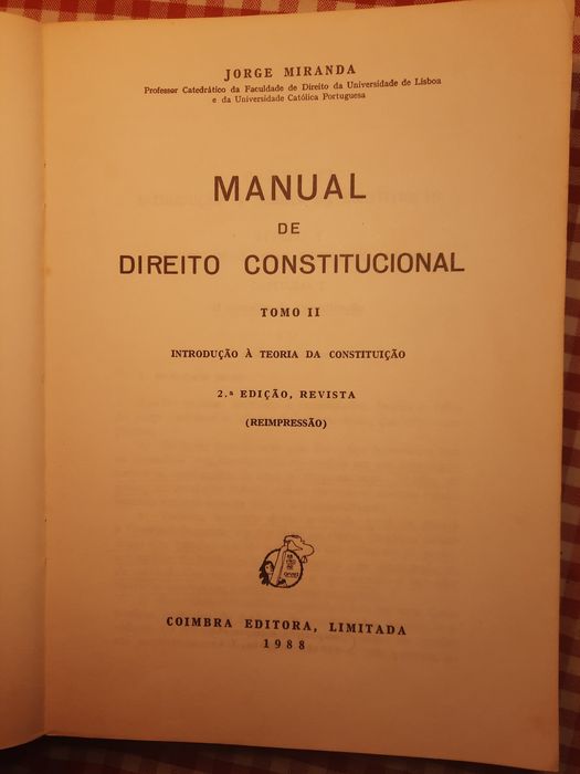Manual de Direito Constitucional  tomo II