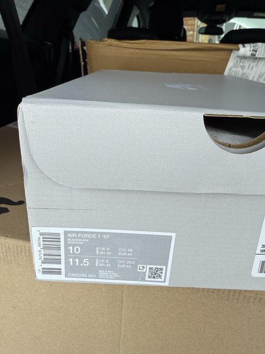 Оригінал! Кросівки Nike Air Force 1 07 CW2288-001 40,40.5,41,42,42.5