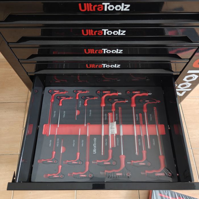 Carinho de ferramentas ultra toolz com 7 gavetas cheias