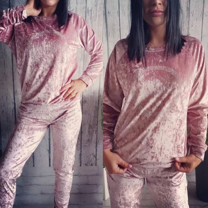 Świetny welurowy dres The Still r.L-XL WELUR dżety DWA KOLORY