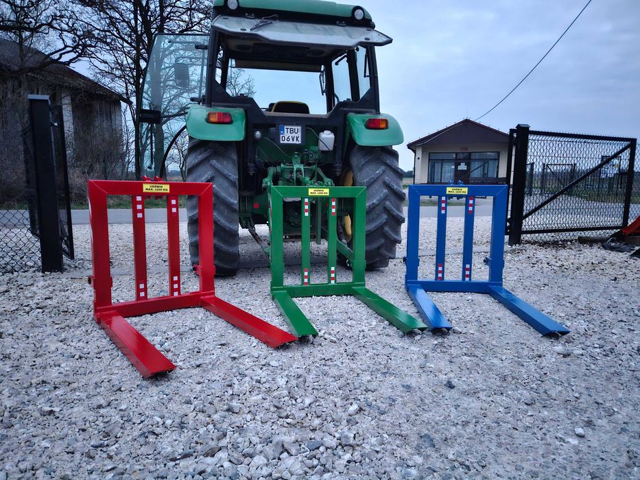 Paleciak na tył ciągnika/mini traktorka/Widły do palet/udźwig 1200kg