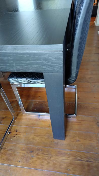 Mesa jantar extensível preta