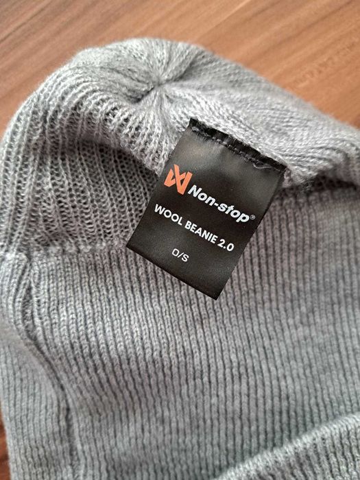 Czapka zimowa męska szara stan bdb wełna merino