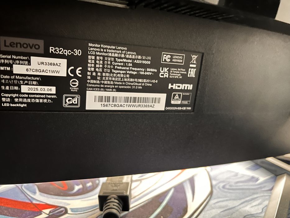 Moniotr legion R32QC-30