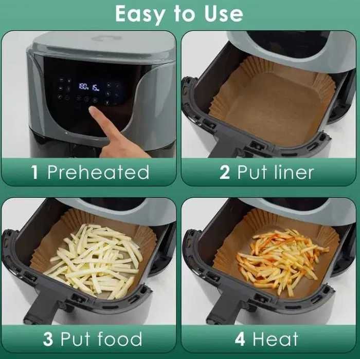 Пергаментні форми для аерогриля 50 шт. 160×45 мм. Паперові вкладиші