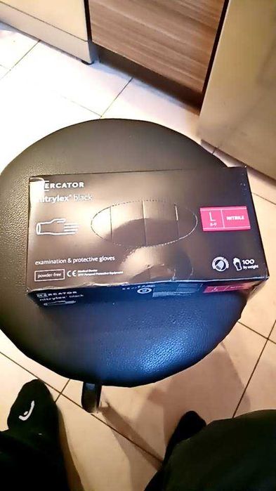 Rękawice Nitrylowe Czarne 100 sztuk