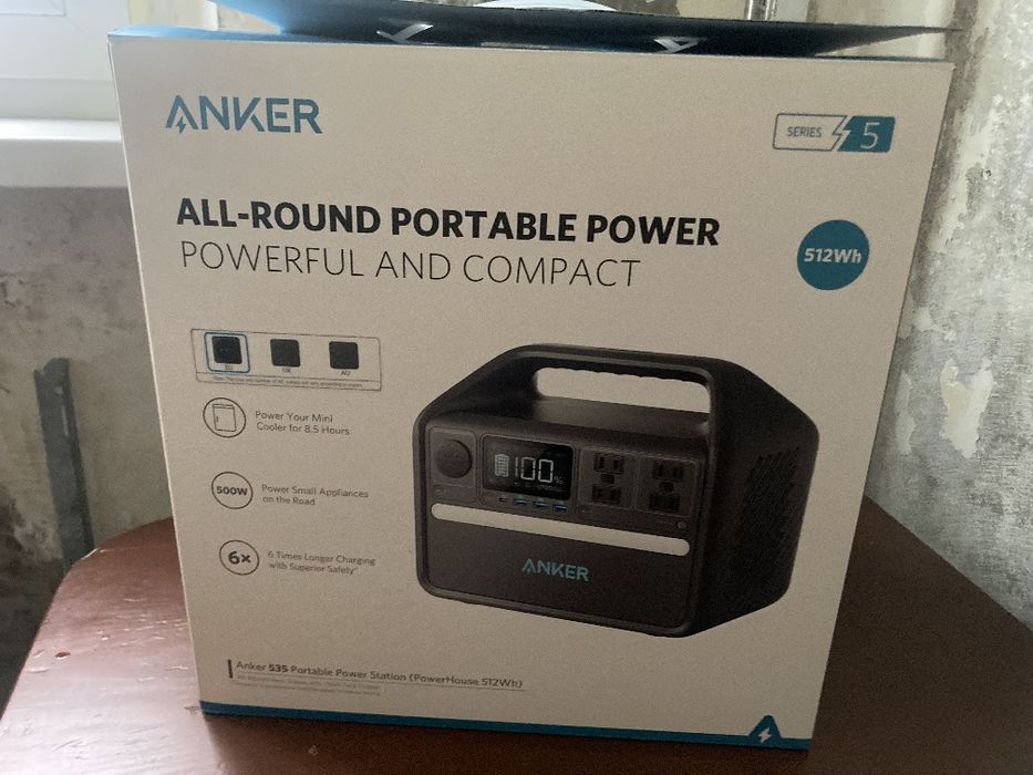 Зарядна станція Anker PowerHouse 535 / 716 Вт / 512 Вт⋅год / LiFePO4