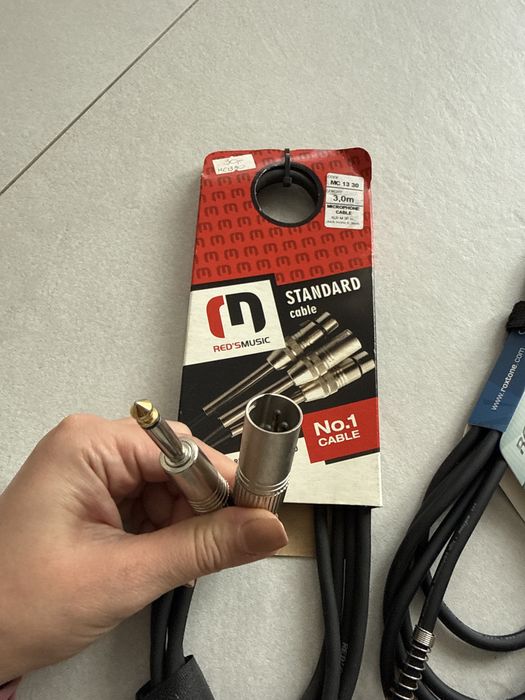 nowe kable mikrofonowe 3szt