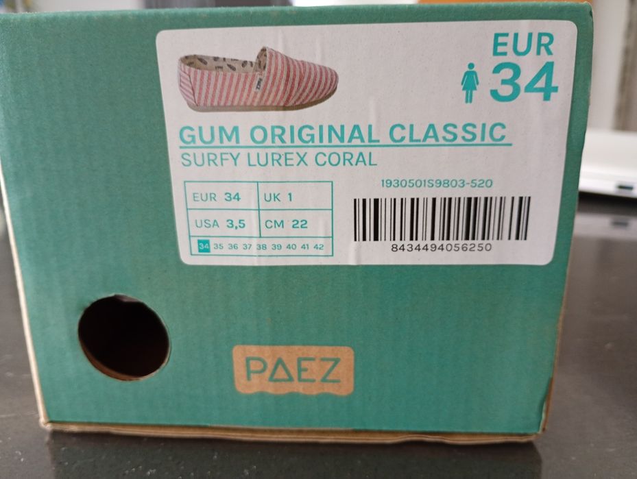 Paez tamanho n°35 NOVAS