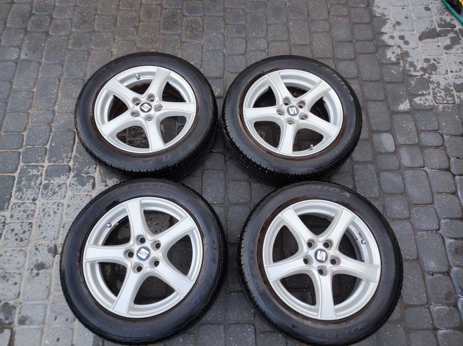 Alufelgi 16 z oponami lato 205/55/16 5x112 ET43 Seat leon ibiza Skoda