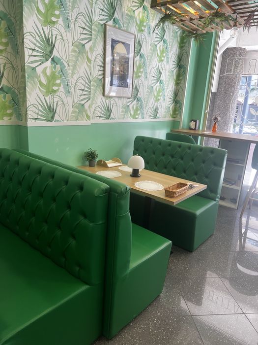 Móveis de Lanchonete/Restaurante Estilo “Diner Booth” (Verde) - Impecável!
