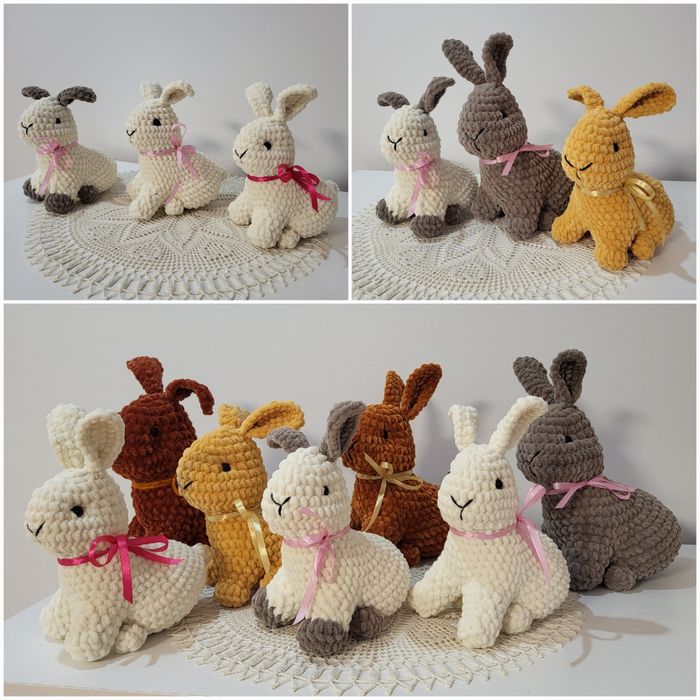 Ręcznie robione zające na szydełku!