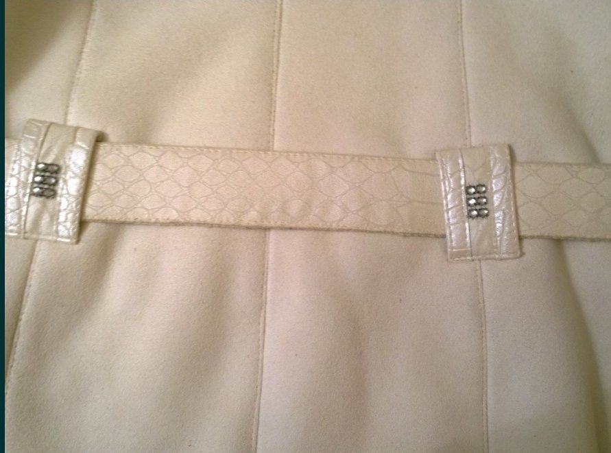 Дубленка Retto искусственная зимняя, белая/молочная, размер s/m, 44