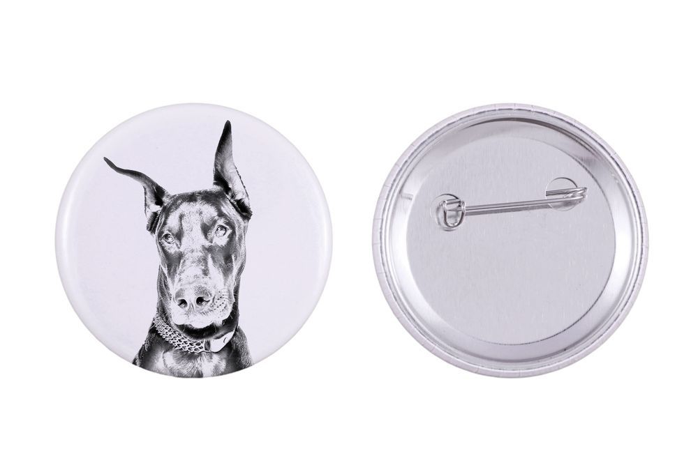 Doberman przypinka z psem duża Art-Dog