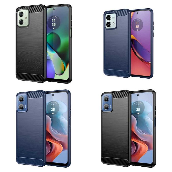 Противоударный чехол на для Motorola G54 / g54 power карбон бампер