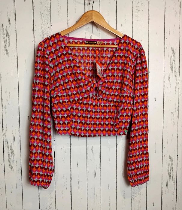 Superdry bluzka damska Wzorzysta crop Top M/L | nowa Z metką Vintage