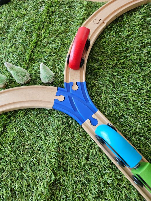 Skrzyżowanie torów - rozjazd - Ikea Lillabo Brio Lidl Bigjigs