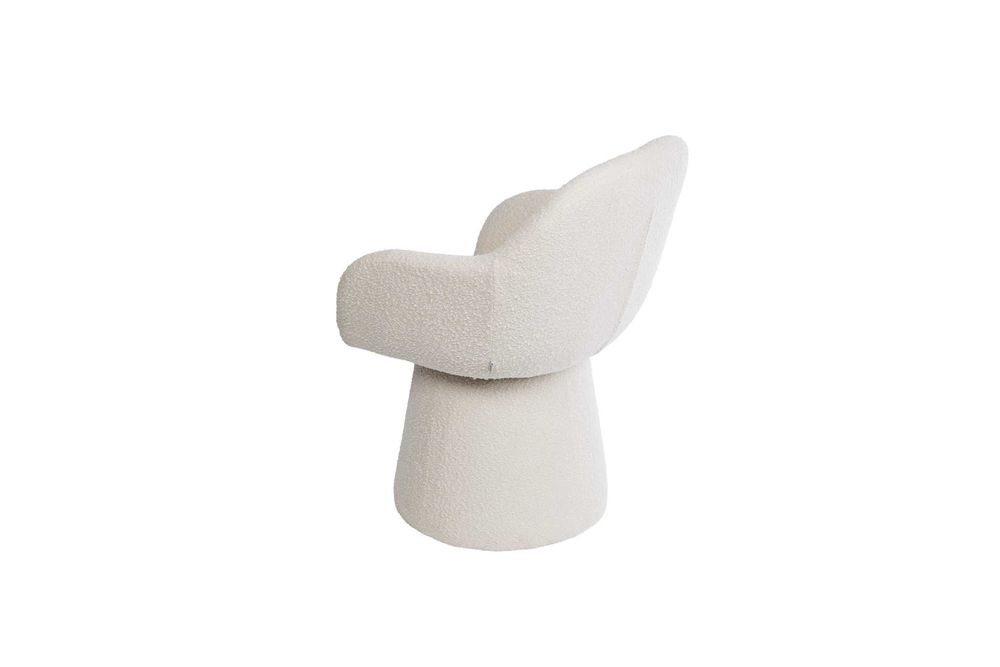 Obrotowe krzesło do jadalni z podłokietnikami tapicerowane Erica