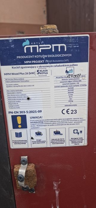 Piec zgazowujący drzewo MPM 26kW