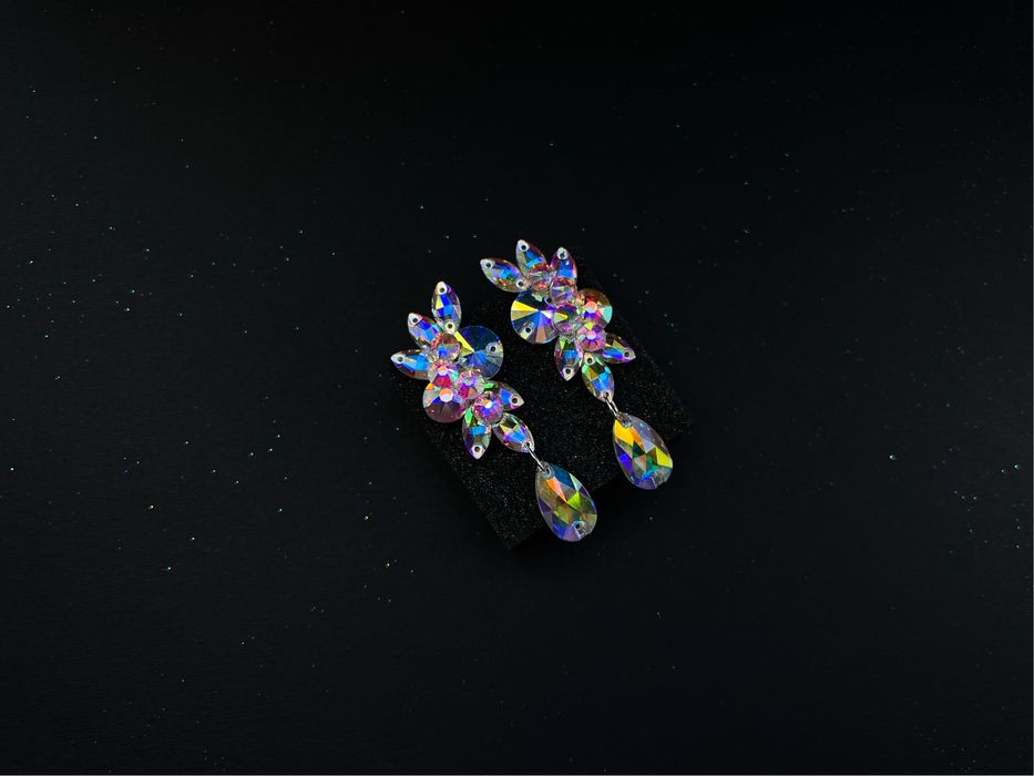 Сценічні, танцювальні сережки для виступів, бальних та сучасних танців