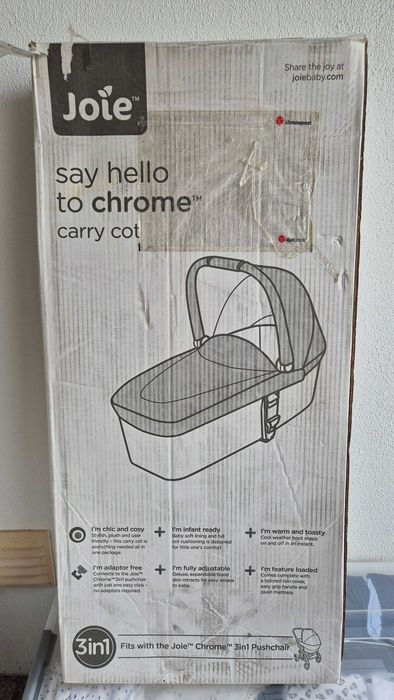 Trio Joie Chrome - carrinho, alcofa, ovo + base isofix