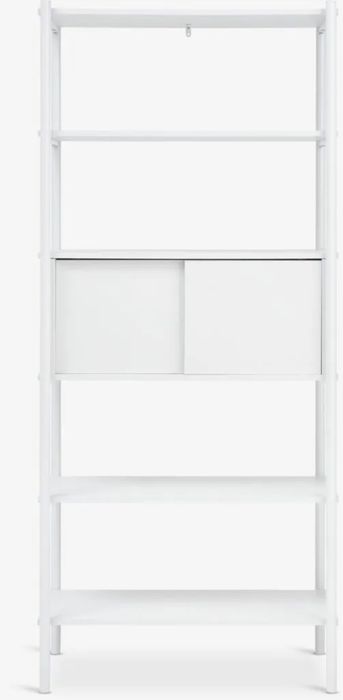 Estante Jysk LINDVED 6 prateleiras 2 portas branco