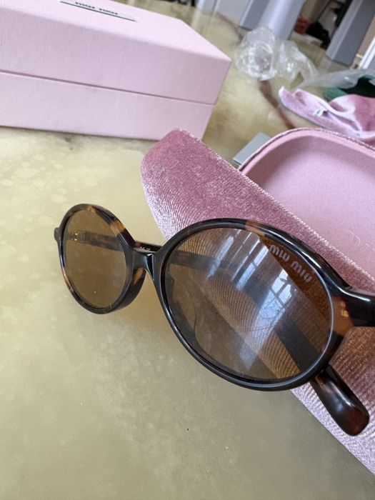 Okulary Miu Miu brazowe